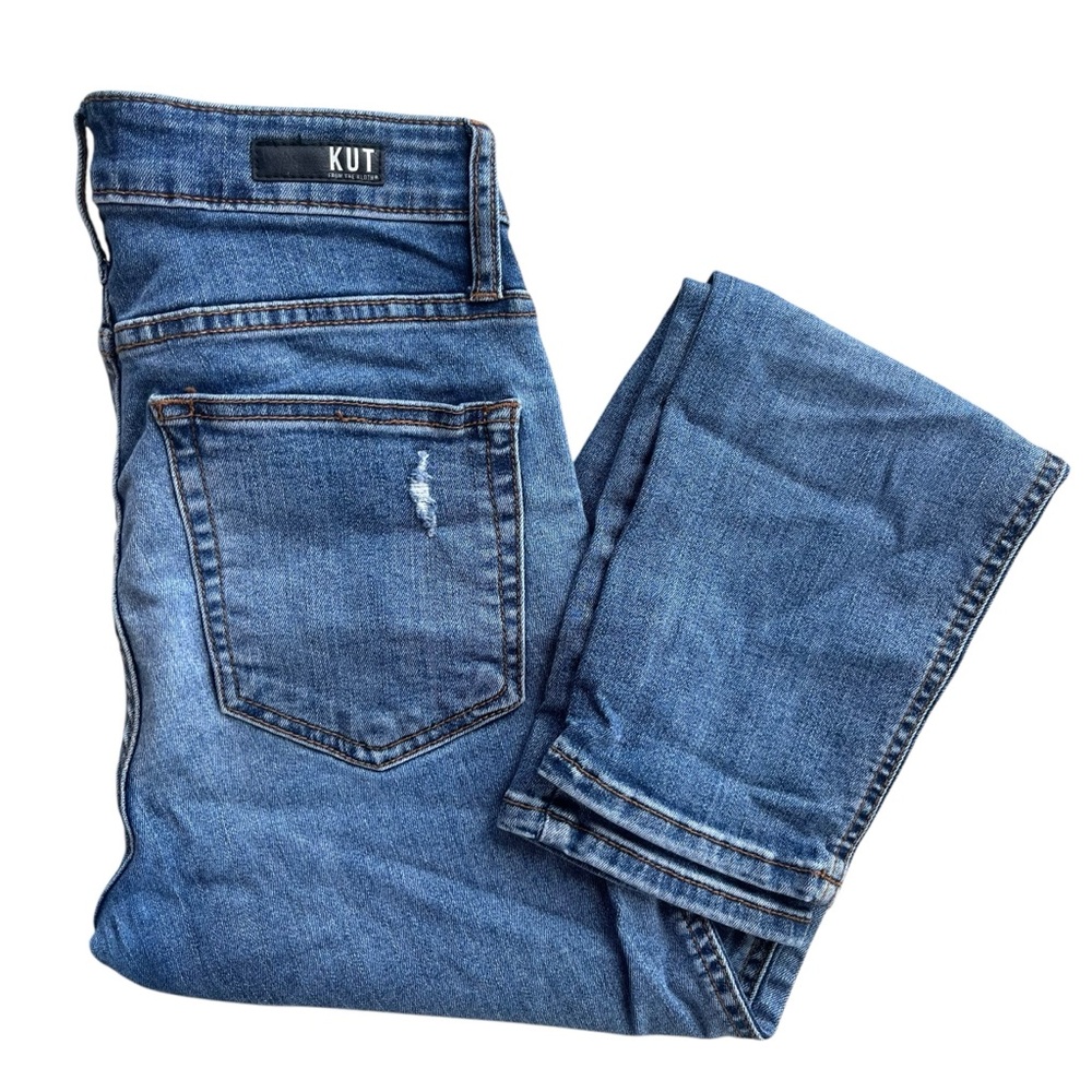 Kut From The Kloth Womens 4 Lgt Wash Denim Meghan High Rise Ankle Cigarette Jean